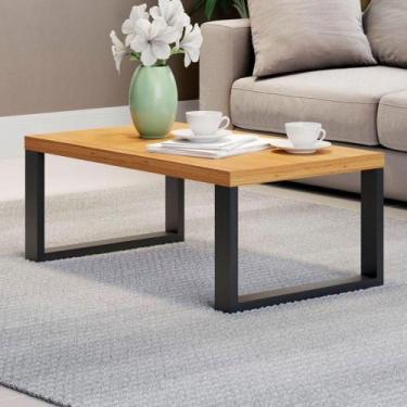 Imagem de Mesa de Centro 67x44cm Industrial Marrom - Pradel Móveis