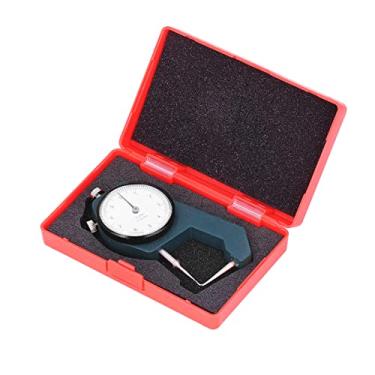 Imagem de Testador de espessura ponta cabeça, resistente ao desgaste, mostrador compacto de liga de alumínio, ponta curvada, portátil para couro para tubo circular