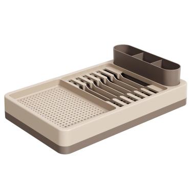 Imagem de Escorredor de Louças Coza Flat 17000/1334 em Polipropileno – Cinza Claro/Cinza Quente