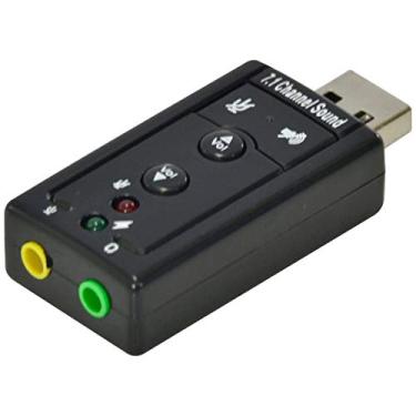 Imagem de ADAPTADOR PLACA DE SOM USB 7.1 CANAIS VIRTUAL AUSB71 - VINIK