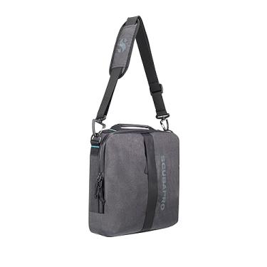 Imagem de SCUBAPRO Bolsa de mergulho Definition Regulator 10 com alça de ombro ajustável e alça superior para equipamento de mergulho, tecido cinza de dois tons reciclado premium