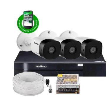 Imagem de Kit 03 câmeras vhc 1120B dvr 4 canais Mhdx multi Hd S/Hd + Acessórios 