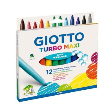 Imagem de Caneta Hidrocor, Giotto, Turbo Maxi, 076200SA, 12 Cores