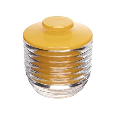Imagem de Manteigueira Francesa de Vidro Colméia Amarela  - Lyor