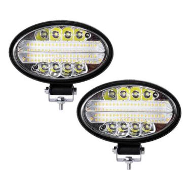 Imagem de Kit 2 Farol Milha Auxiliar 48led 144w 9v36v Oval Offroad - Briwax