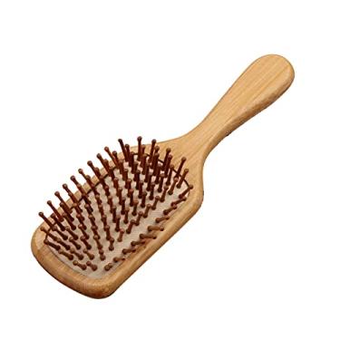 Imagem de Bambu Paddle Brush Brush Ergonomic Detelando Smoothing Massagem Ferramenta de estilo de escova de escova de cabelo
