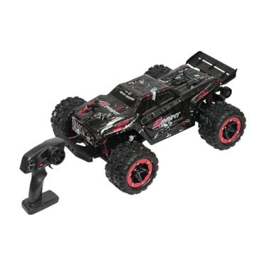 Imagem de MERIGLARE Carro de controle remoto modelo 1/18 multifuncional em escala real resistente 380 motor acessório brinquedos para adultos crianças meninos, Preto Vermelho