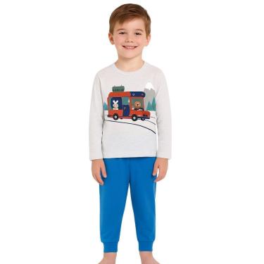 Imagem de Conjunto Camiseta Manga Longa Calça Moletinho Infantil Kyly-Masculino