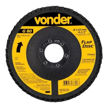 Imagem de Flap Disco Cônico 4.1/2 Grão 80 C.Fibra - 1224412081