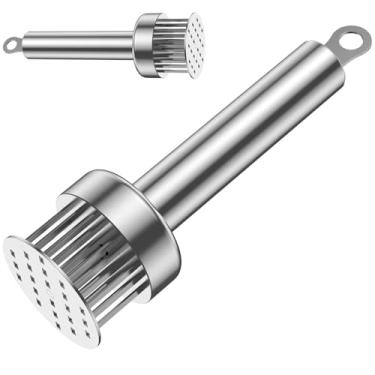 Imagem de KHZSPP Amaciador de carne, 22 agulhas, ferramenta portátil de amaciador de carne de aço inoxidável, malete, fácil de usar, prensa de carne eficiente, martelo de carne para bife, frango, peixe, porco