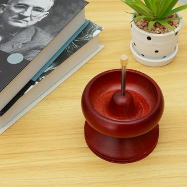 Imagem de HOTBEST Spinner de contas com agulha de miçangas manual de contas de argila tigela giratória kit carregador de contas portátil giratório carregador de contas DIY Making Bead Spinner para artesanato