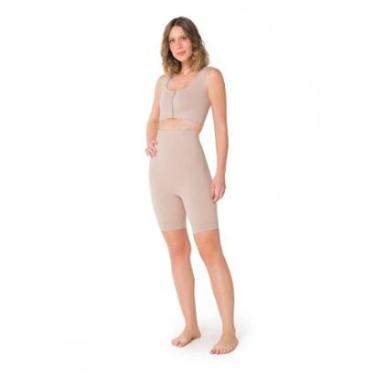 Imagem de Kit 2 Bermudas Lisa Trifil Cintura Alta Microfibra Cós Silicone Modela Barriga Média Compressão-Feminino