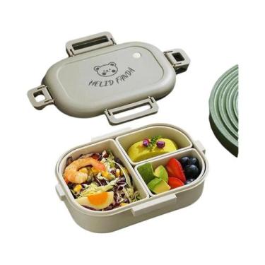 Imagem de Lancheira Portátil Infantil De 800ml Com 3 Compartimentos Removíveis, 