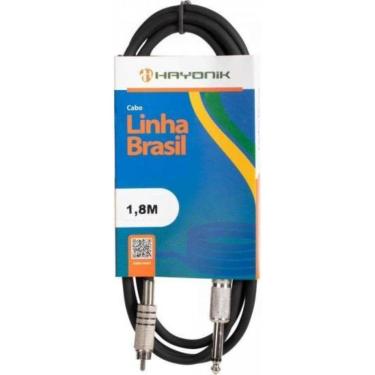 Imagem de Cabo De Áudio Linha Brasil P10 Mono X 2 Rca 1,8M Preto