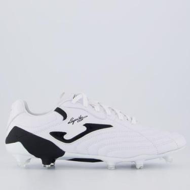 Imagem de Chuteira Joma Aguila Cup Firm Grounds Campo Branca e Preta, 42