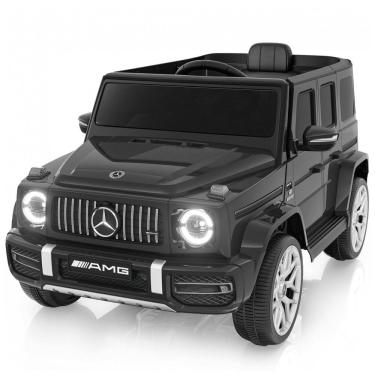 Imagem de Carro Elétrico Infantil Licenciado AceCruisers Mercedes-Benz G63 12V Preto 2 Motores Controle Remoto Música LED 3 Velocidades