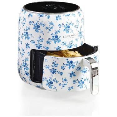 Imagem de Fritadeira Elétrica Air Fryer Digital 4,5L Laura Ashley Branco com Estampa Floral China Rose 1500W 9 Programas 110V