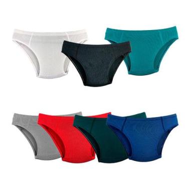 Imagem de Cueca Infantil Kit 5 Slip Tradicional Microfibra Juvenil Cores Sortida