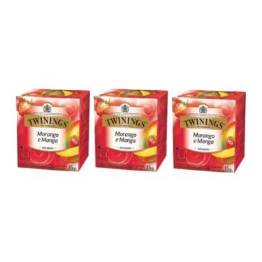 Imagem de 30 Sachês, Chá Twinings, Morango E Manga