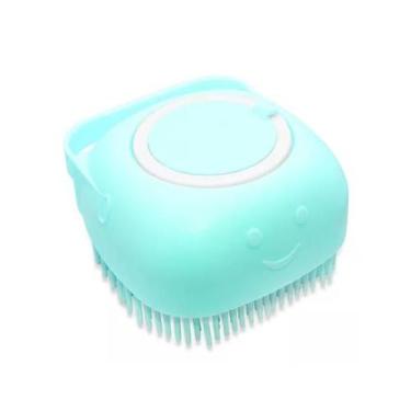 Imagem de Esponja de Silicone p/ Banho Com Dispenser de 80ml  e Massageador - Ex