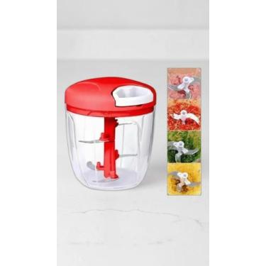 Imagem de Triturador Manual Alimentos Alho Cebola Aço Inox 900ml - Congratulatio