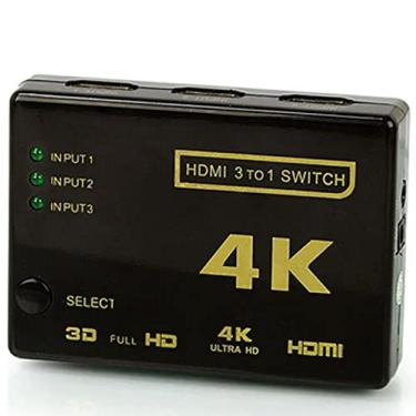 Imagem de Chaveador Comutador Hdmi Switch 3x1 Ultra HD 4K