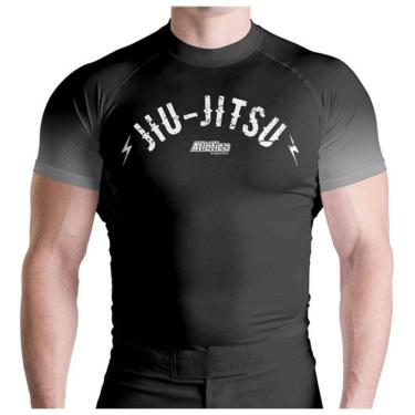 Imagem de Rash Guard Jiujitsu Manga Curta Atlética Esportes