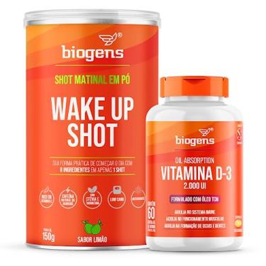 Imagem de Kit Imunidade, Vitamina D3 +. Wake Up shot, zinco, vitamina C, própolis, Biogens