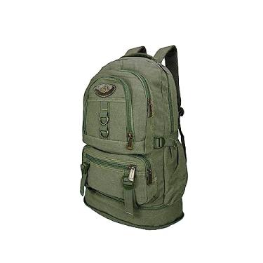Imagem de Mochila Lona De Camping Reforçada Viagem Motociclista 50l 3005 (Verde)
