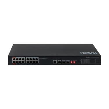 Imagem de Switch 16 portas Fast Ethernet PoE +2 Portas Gigabit Ethernet SF 1822 Hi-PoE Preto Intelbras