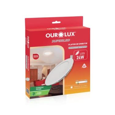 Imagem de Painel SUPERLED Embutir 24W Bivolt 2700K Redondo OUROLUX