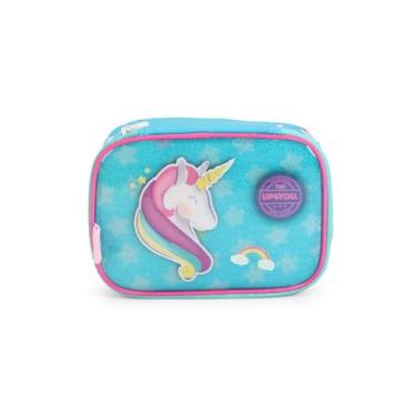 Imagem de Estojo Escolar Feminino Unicórnio Up4You 100 lápis 39424 (VERDE)