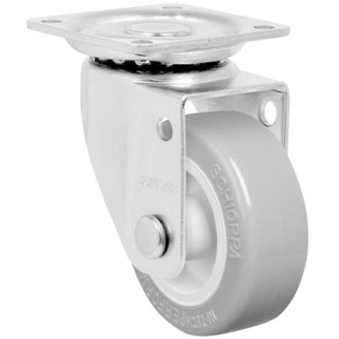 Imagem de Rodízio Giratório PVC c/ Placa s/ Freio 41mm até 35kg GLAP 158 BP-SM SCHIOPPA