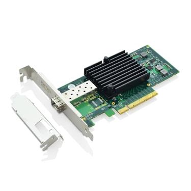 Imagem de XWYWX Placa de interface de rede convergente PCIe X8 de 10 GB, 1 porta SFP+ para chip Intel 82599EN PCI-E Ethernet LAN adaptador de rede Compare com X520-DA1 para Win/Linux/FreeBSD/VMware-X1S1187-11