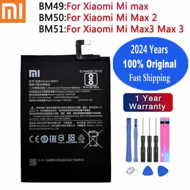 Imagem de Xiaomi Mi Max 2 3 e 3 baterias de substituição do telefone móvel  100% Original  BM49  BM50  BM51