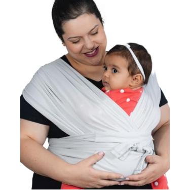 Imagem de Wrap Sling de Bebê Carregador Canguru de Vestir Little Beni Dry Fit (CINZA, P)