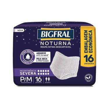 Imagem de Roupa Íntima Bigfral Pants Noturna P/M 16un