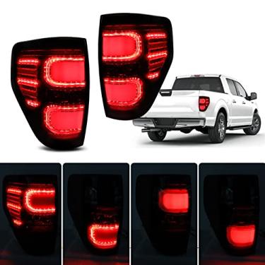 Imagem de Luzes traseiras de LED para 2009-2014 Ford F150 Pickup Caminhão Traseiro Conjunto Estilo Substituição Traseira Lâmpadas Traseiras de Freio (1 par)
