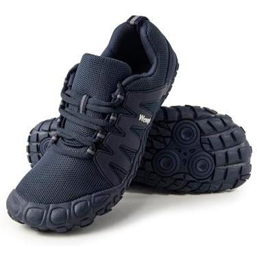 Imagem de Weweya Barefoot Shoes Tênis masculino minimalista para corrida e cross training, Azul - Língua ajustável, 37