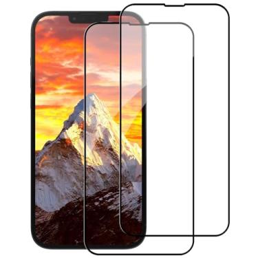 Imagem de ZHOUDSAEIFD Película protetora de tela para iPhone 6S Plus, 2 unidades de película protetora de tela de vidro temperado com borda preta transparente, antiarranhões e proteção à prova de estilhaçamento