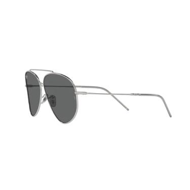 Imagem de Óculos de Sol Ray-Ban Aviator Reverse 0RBR0101S 003/GR Tam 59 / Prata - Lentes Cinza Escuro