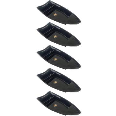 Imagem de Conjunto 5 Barcas para Sushi Comida Japonesa Oriental Pretos