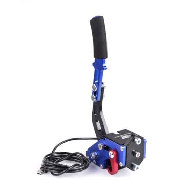 Imagem de ZHSYMX USB Handbrake for 16Bit SIM PC Racing Games, Compatible with G27 G29 G920 G923 T500 T300 Simulate Linear Handbrake（Only PC System） Blue