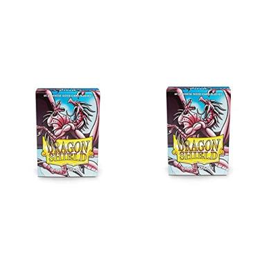 Imagem de 2 Packs Dragon Shield Matte Mini Japanese Pink 60 ct Card Sleeves Value Bundle!
