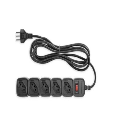 Imagem de Protetor Eletrônico C/ 5 Tomadas - Epe 205 + Pt Cor Preto 127V/220V - 