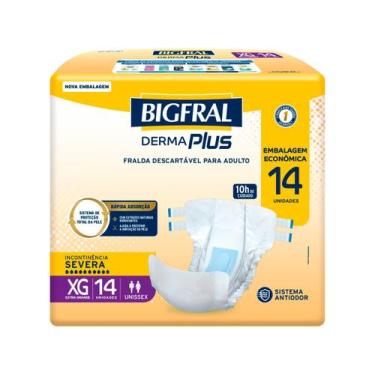 Imagem de Fralda Geriátrica Bigfral Derma Plus Econômica - XG 14 Unidades, 1, 14