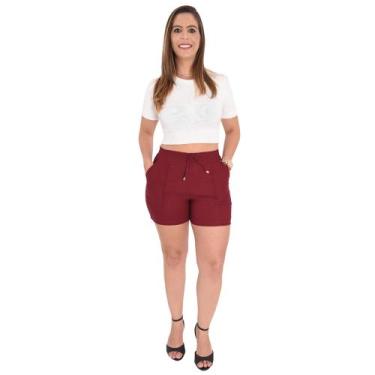 Imagem de Bermuda Feminina Básica Casual Com Bolso Elastano - Lori Modas, Marsal