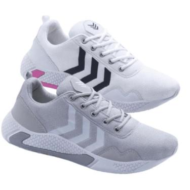 Imagem de Tênis Feminino Para Academia  - Combo 2 Tênis R-4000 - Dix, 38, Cinza,