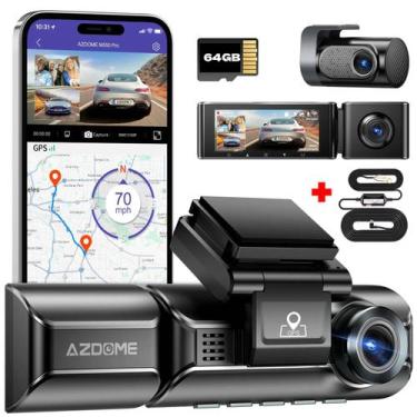 Imagem de Azdome M550 Pro Câmera Veicular 4k Gps Para Uber/99 cartão 64Gb e com 