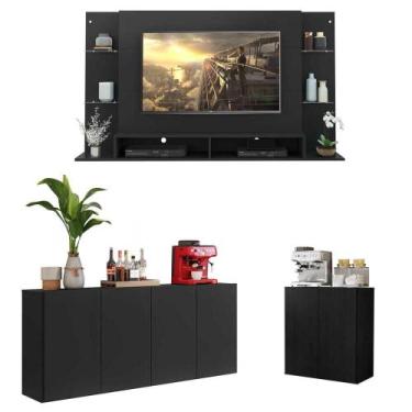 Imagem de Conjunto Sala de Estar Painel TV 60" e 2 Aparadores Olívia Multimóveis